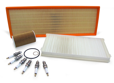 Service maintenance kit for Porsche 996 Turbo 3.6L  Oil, Air Filters,  Spark plugs, + More - 90012310630, 99610722560, 99611013171, 99657221902, 99917019590