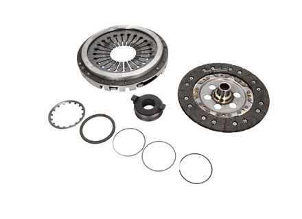 Kit d'embrayage endommagé. Porsche 964 / 993 Carrera : disque d'embrayage SACHS, plateau de pression et butée d'embrayage. - 99311691101, 3000551001, 3082213133, 1864485031, 3151000464, 4200080060, 99311691100
