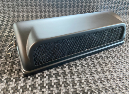 哑光黑色（涂漆）碳纤维空气滤清器盖，带网格和徽章。保时捷 911 CIS 1973-83 - 91108012302, 93011018400, 91111018300 - CISaircleaner