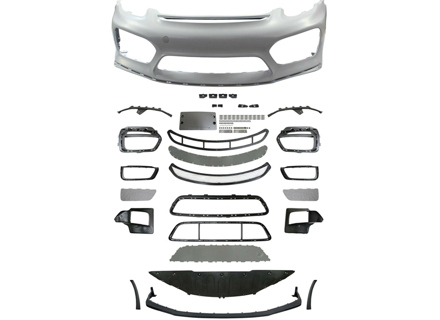 Front bumper GT4 Style kit. Porsche 981 Cayman / 981 Boxster - 98150531380, 98150519180, 981505525801E0