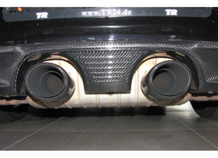 Rear diffuser exhaust tailpipe surround carbon fibre. Porsche 991.2 - 991505651040K1 - ZPR606