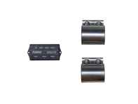 Montageset voor de slip-on uitlaat van titanium voor de Porsche 976 Panamera V8. - P-MF1051