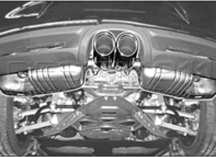 Sports exhaust system PSE inc tail pipes. Porsche 981 Boxster / 981C Cayman - 98104420004, 98104420002