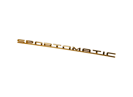 'SPORTOMATIC' badge for engine lid, Gold. Porsche 911 - 90155930900