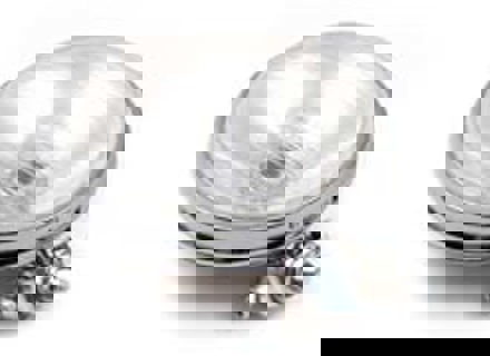 Additional headlamp high beam, Chrome. Porsche 911 1965-73 - 91163112100, 90163112101, 91163112110 - LTG11.1.100, LTG11.1.101, LTG111100, LTG111101