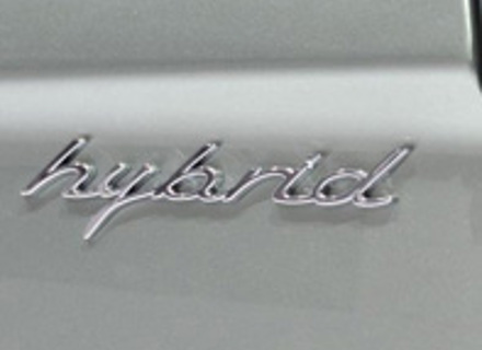 'HYBRID' - Chrome Door Badge for Porsche 970 Panamera - 97055926500