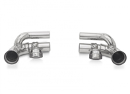 Sports exhaust side silencer straight pipe with valves Porsche 997 GT3 and GT3 RS