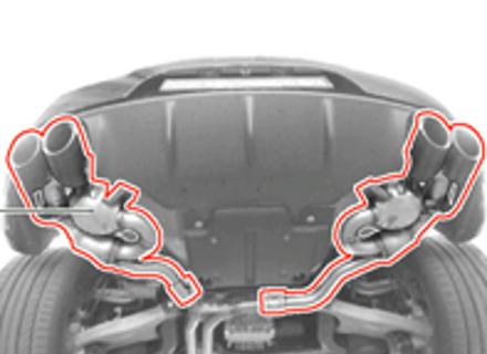 Sport exhaust system. Porsche Macan S DIESEL - 95B04420035, 95B04420036