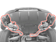 Sport exhaust system. Porsche Macan S DIESEL - 95B04420035, 95B04420036 Sport exhaust system. Porsche Macan S DIESEL - 95B04420035, 95B04420036