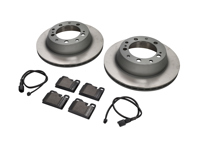 Rear Brake pads and brake disc package Porsche 928 1978 Sebro - 94435204102, 94435204105, 92835295102, 94435295102, 92861231300, 92861231303