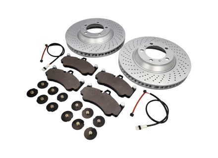 Juego de pastillas y discos de freno delanteros. Porsche 997 GT3 de Zimmermann - 99735140990, 99735141090