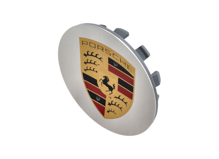 Wheel cap Polished with full-colour Porsche crest for 911 Turbo Wheels - 9Y0601149B, 7PP601149J, 7PP601149G