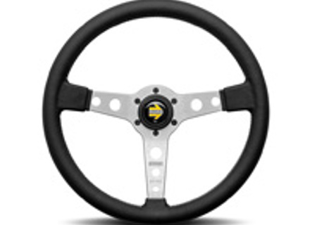 Steering wheel prototipo - silver / black leather - Momo