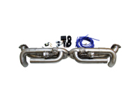 DesignTek 前置 X 型排气管，带阀门控制开关，适用于保时捷 991 S 3.8L - 115280-04, 99111133105, 99111133107, 99111133104, 99111133106