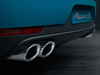 Exhaust tail pipes, in Silver. Porsche Macan II - 95B044205 Exhaust tail pipes, in Silver. Porsche Macan II - 95B044205
