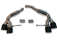 Fabspeed Rear Slip-on Sport Exhaust, Resonated (Quieter). Porsche Macan S / GTS  (2014-2018) - 95B253612AY, 95B253612QY, PAC253612A, 95B253600FY, 95B253611AY, 95B253611PY