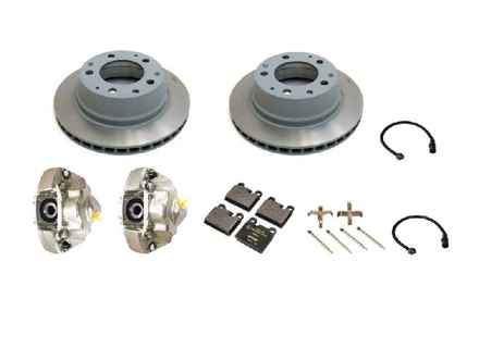 Rear brake caliper, disc and brake pad kit. Porsche 911 3.2 Carrera 1984-89 - 91135242500, 91135242600, 91135204108, 91135204109, 91135295006, 91135295007