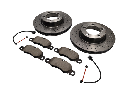 FRONT Brake Pads and Brake Disc Package. Porsche 981 - 98135140101, 98135140201, 98135193904, 99160916500