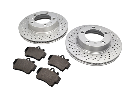 VOOR Remblokken en remschijfpakket Porsche 987 Boxster / 987C Cayman - 98735140101, 98735140201, 98735193903