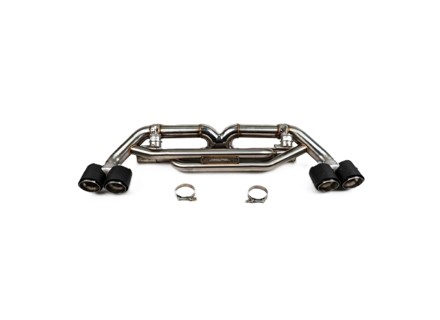 Fabspeed Valved Center Muffler Bypass X-Pipe. Porsche 991.2 Carrera (Non-PSE Only) - 99104420030, 992251052F - FS.POR.9912.VLVC, FS.POR.9912.VLVP, FS.POR.9912.VLVB, FS.POR.9912.VLVBR