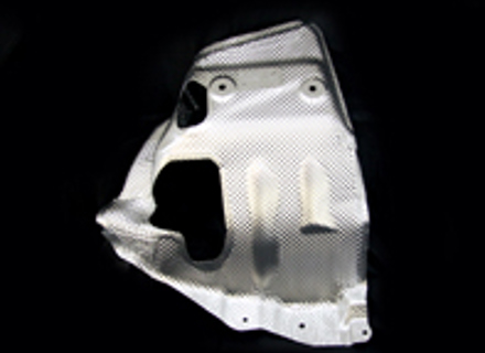 Rear muffler heat shield. Porsche 970 Panamera >>2013 - 97050455702, 97050455802