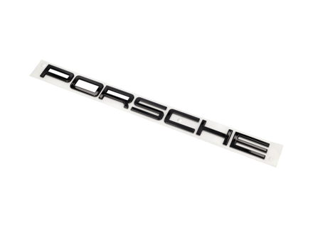 Schriftzüge Heckklappenemblem "Porsche", Hochglanzschwarz. Porsche 981 Boxster / Cayman 2015-16 - 99155923591