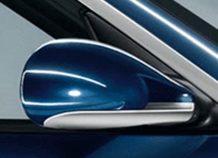 Außenspiegelblenden Alu-Optik. Porsche 997 / Boxster 987 / Cayman 987C - 98704480204