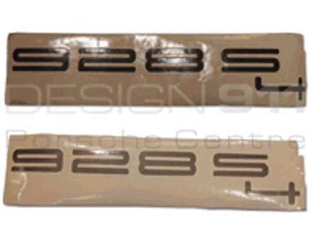 928S4 - Badge. Porsche 928 S4 - 92850533506, 92850533507