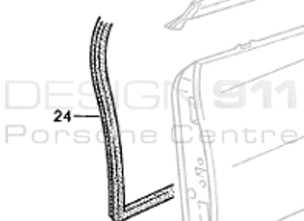 Door seal. Porsche 944 Cabrio - 94153709110, 94153709210 - 94153709110, 94153709210
