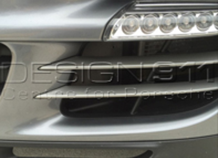 Jeu de lamelles latérales de pare-chocs avant (2 pièces). Porsche 997.2 Turbo - 997505763509B1, 997505764509B1