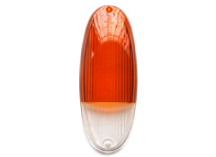 Indicator lens, front, Amber / Clear. Porsche 914 - 91463193710/1, 91463193710 - P14914, 1695451400