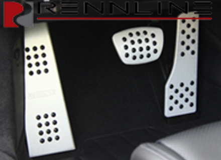 Rennline aluminium 3-delige pedaalset rubberen grip. Porsche 981 / 718 / 991 / 991.2PDK - P7162101, P71.62.101