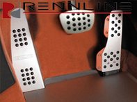 Rennline Aluminium 3 Piece Pedal Set Rubber Grip. Porsche 996/997/Boxster/Cayman TIPTRONIC/PDK - P716259, P71.62.59