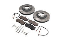 FRONT Brake disc rotor & Brake pads kit 350x34mm. Porsche 997 I422 Center Lock Wheels - 99735140502, 99735140602 - PFL30905, PFR31005