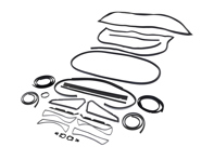 Restauratie rubberen afdichtingen kit. Porsche 911 Targa Standaard carrosserie - 91153163100, 91153163200, 90150339422, 99991108440, 90150549720, 91163197001, 91163197101, 91163197000, 91163197100, 90150509120, 90253109340, 91151212900, 91154290500, 91154122504, 90151190106, 91154213540, 91154213640