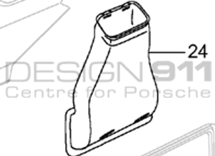 Condotto Aspirazione Aria Spoiler Posteriore Porsche 996 Turbo / GT2 - 99611014171