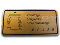 贴纸点火顺序。保时捷 911 69-78 / 930 75-77 / 914 - 90100650200