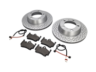 REAR Brake Pads and Brake Disc Package Porsche 987 Boxster / 987C Cayman - 98735240101, 98735293903, 98761267601