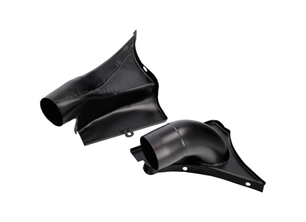 Afdekkapjes voor de luchtuitlaat van de motorventilatorbehuizing, set van 2. Porsche 911 / 914-6 / 930 / 964 - 90110632102, 90110603101, 90110602150, 93016032102, 91110632100, 91110632700, 93010602150, 93010632101, 93010632102