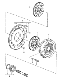 Kit d'embrayage. Porsche 928 Sachs 2 x disque d'embrayage, 1 x plateau de pression - 92811691100, 300512001, 92811601136, 92811601135, 92811603127