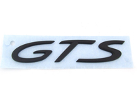 GTS Rear lid badge, Black. Porsche 958 Cayenne - 95855967530