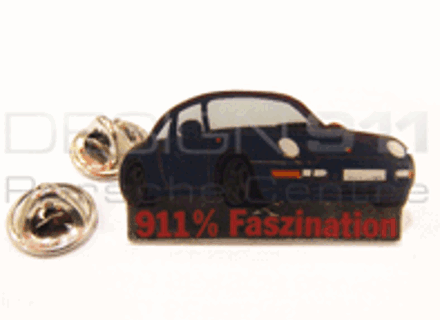 Pin Badge 'Porsche 911 Carrera - 100% Faszination' Azul oscuro