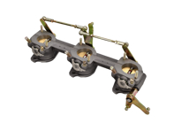 MFI gasklephuis compleet. Porsche 911E 2.0ltr 1969 - 90111000100, 90111000200