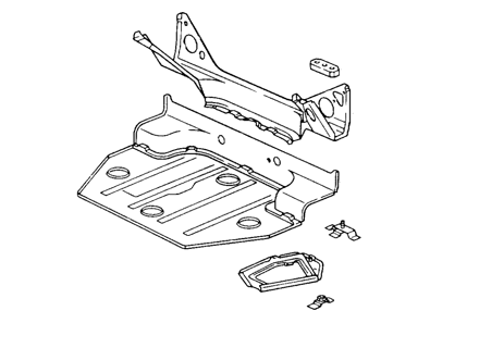 Spare-wheel well (complete). Porsche 964 - 96484105500GRV