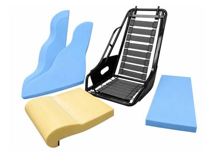 Kit di imbottitura e telaio per sedile Rallye, per cinture di sicurezza a 5 punti. Porsche 911 / 964 / 914 1965-94