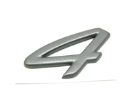 4 - Badge, Silver Titanium for Porsche 997 C4 - 99755924100, 997.559.241.00 4 - Badge, Silver Titanium for Porsche 997 C4 - 99755924100, 997.559.241.00