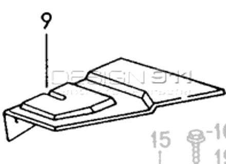 Halterung für hintere Stoßfängerverkleidung. Porsche 993 C2S / C4S / TURBO - 99350411502GRV, 99350411602GRV