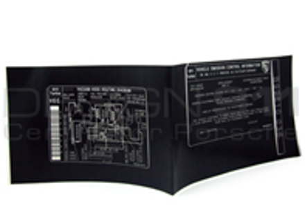 Sticker Engine Specifications. Porsche 996 Turbo 2002 (USA) - 99600610973
