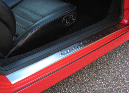 Dorpellijsten van roestvrij staal met TWIN TURBO-logo. Porsche 911/912/930 / 964/993 - SP03