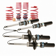 Bilstein B4 Damptronic schokdempers voor en achter & VTF verstelbare verlagingsveren voor Porsche 981 Boxster / 981 Cayman / 991 / 718 Cayman / 718 Boxster - 98134304504, 98134304509, 98134304511, 98134304513, 98134304507, 982413029B, 982413031B, 982413031D, 982413031F - 23-276710